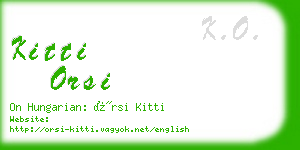 kitti orsi business card